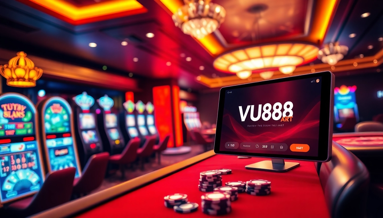 Experience luxury gaming at https://vu88.art/ with vibrant slot machines and poker excitement.