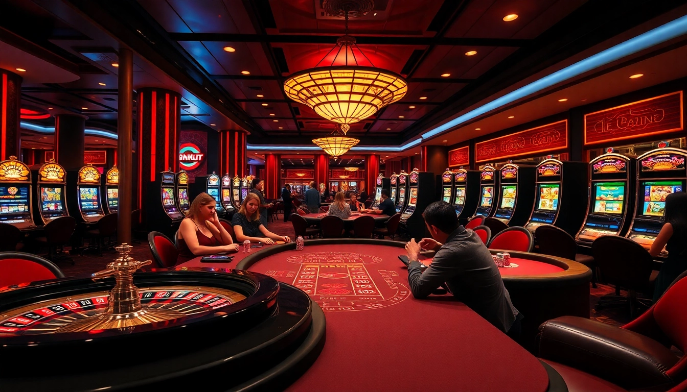 Exciting scene of F168 casino tables with players engaging in thrilling blackjack and poker games.