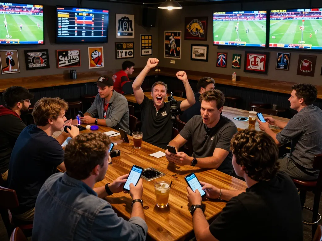 Engaging sports betting environment at link 88aa sports bar with patrons placing bets and enjoying the game atmosphere.
