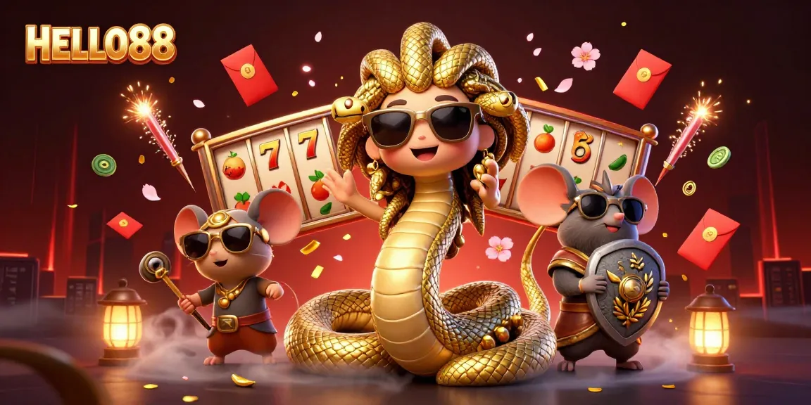 Engage in exciting slot gameplay at HELLO88 with Medusa, a warrior mouse, and enriching casino elements.
