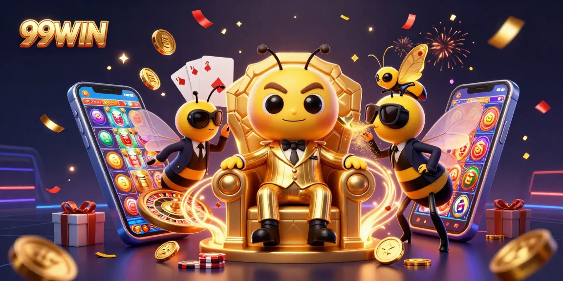 Enhance gaming experience at 99WIN with vibrant 3D illustration showcasing a casino scene