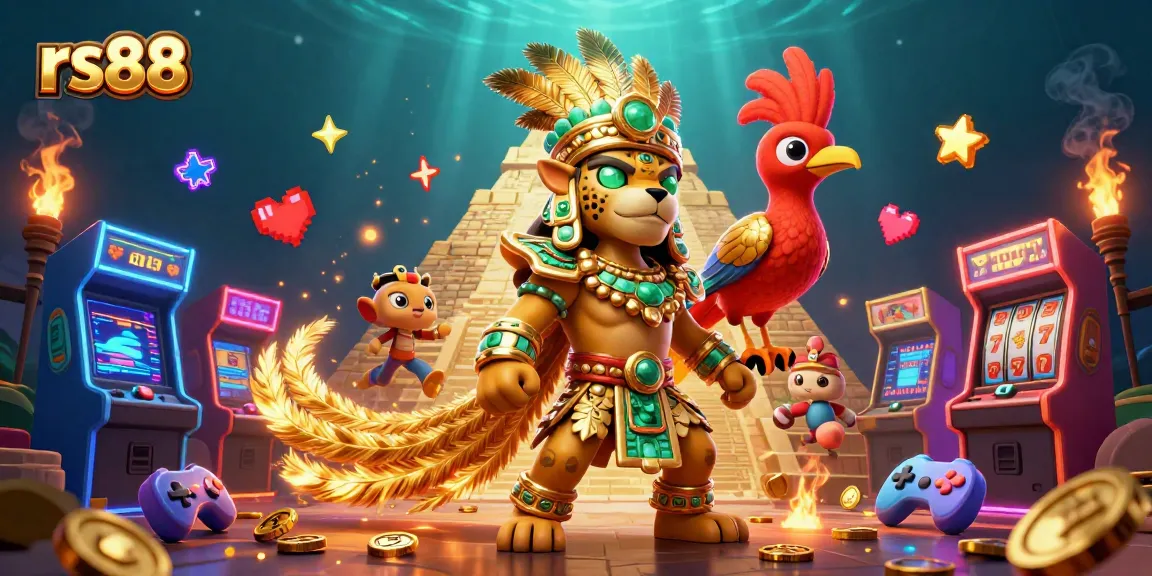 Join the excitement at rs88 with a vibrant 3D illustration featuring a Mayan-themed casino adventure.