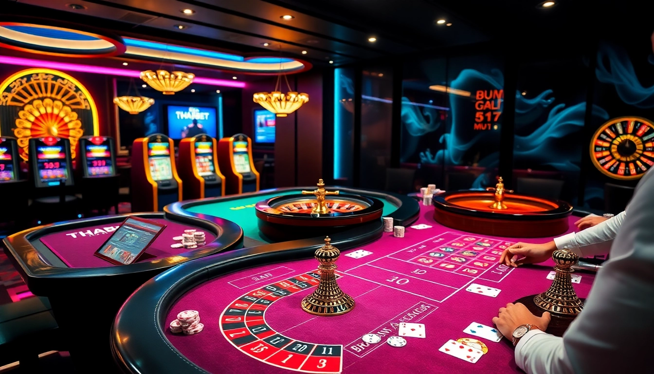 Exciting Thabet online casino setting with engaging games and vibrant atmosphere.