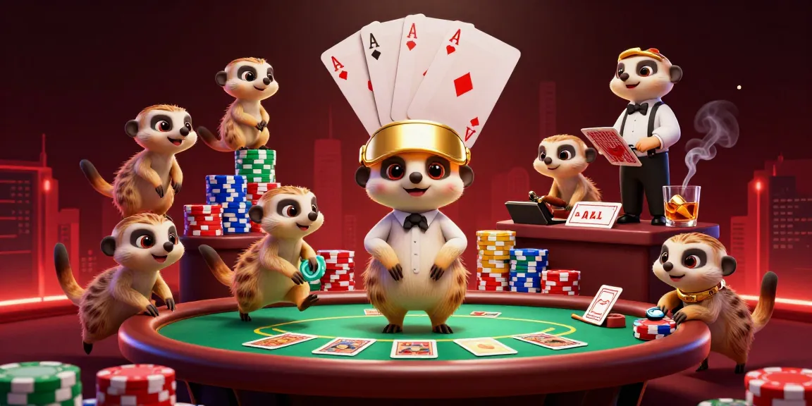Engage in thrilling gameplay at 88aa with meerkats running a vibrant casino operation.
