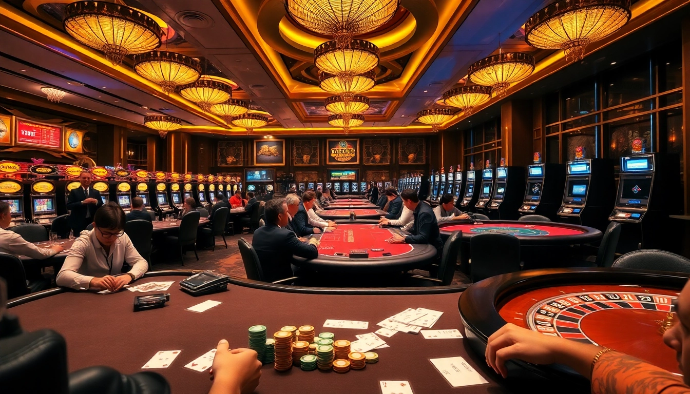 Experience immersive gambling excitement at https://tx88.network/ with players at a vibrant casino table.