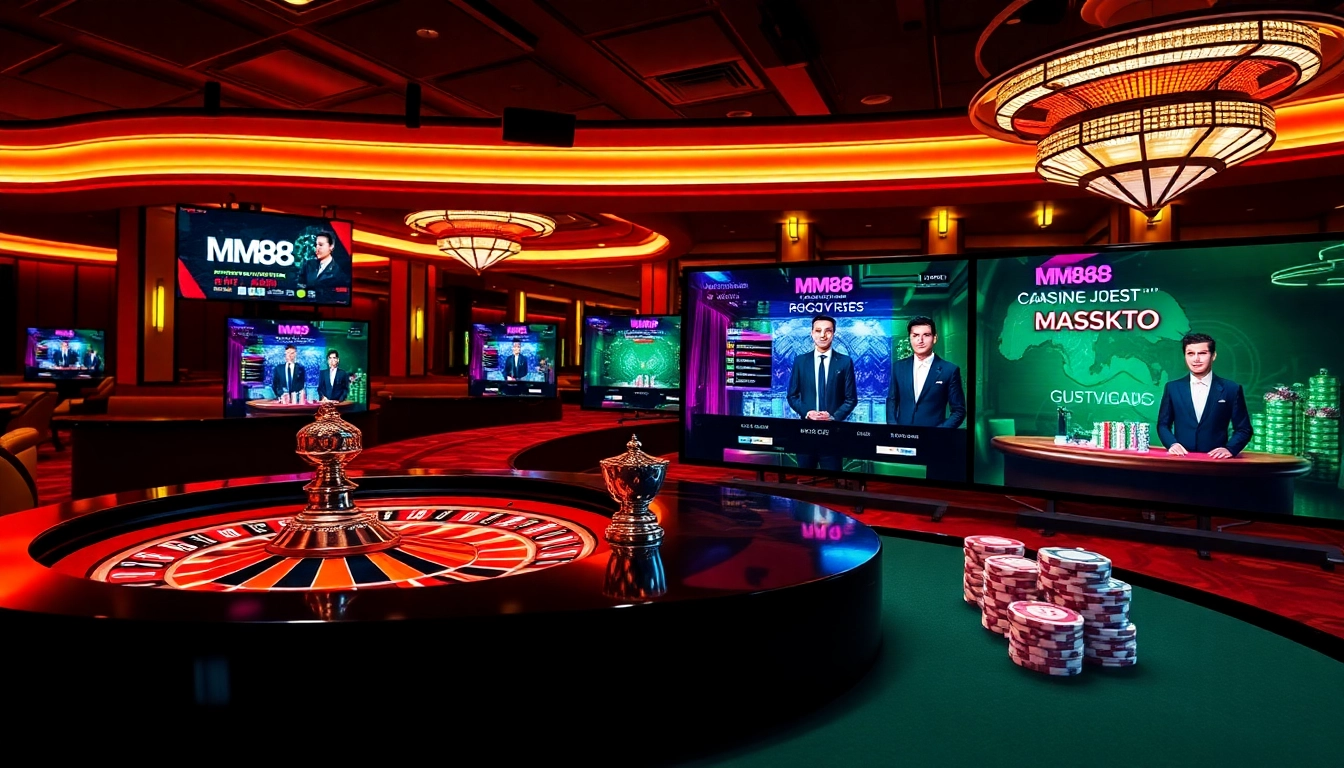 Experience the thrill of gambling at https://mm88.directory/ with a vibrant live casino scene showcasing roulette and poker action.