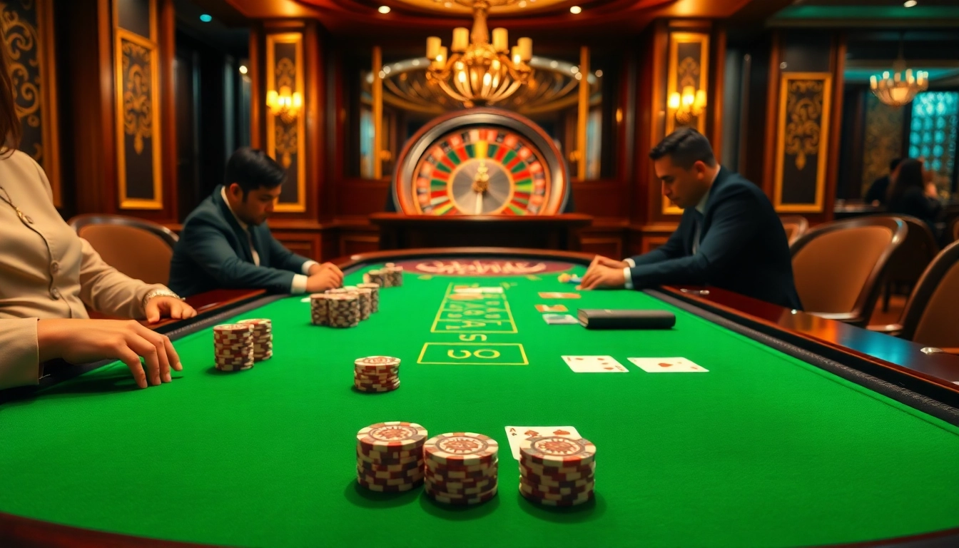 Play blackjack at 98win's luxurious casino table with vibrant colors and engaging atmosphere.