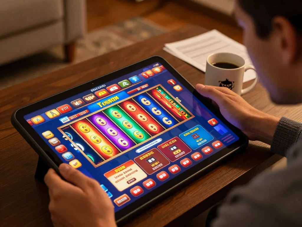 Engaging gameplay on QH88go online casino app depicting vibrant slots and player excitement