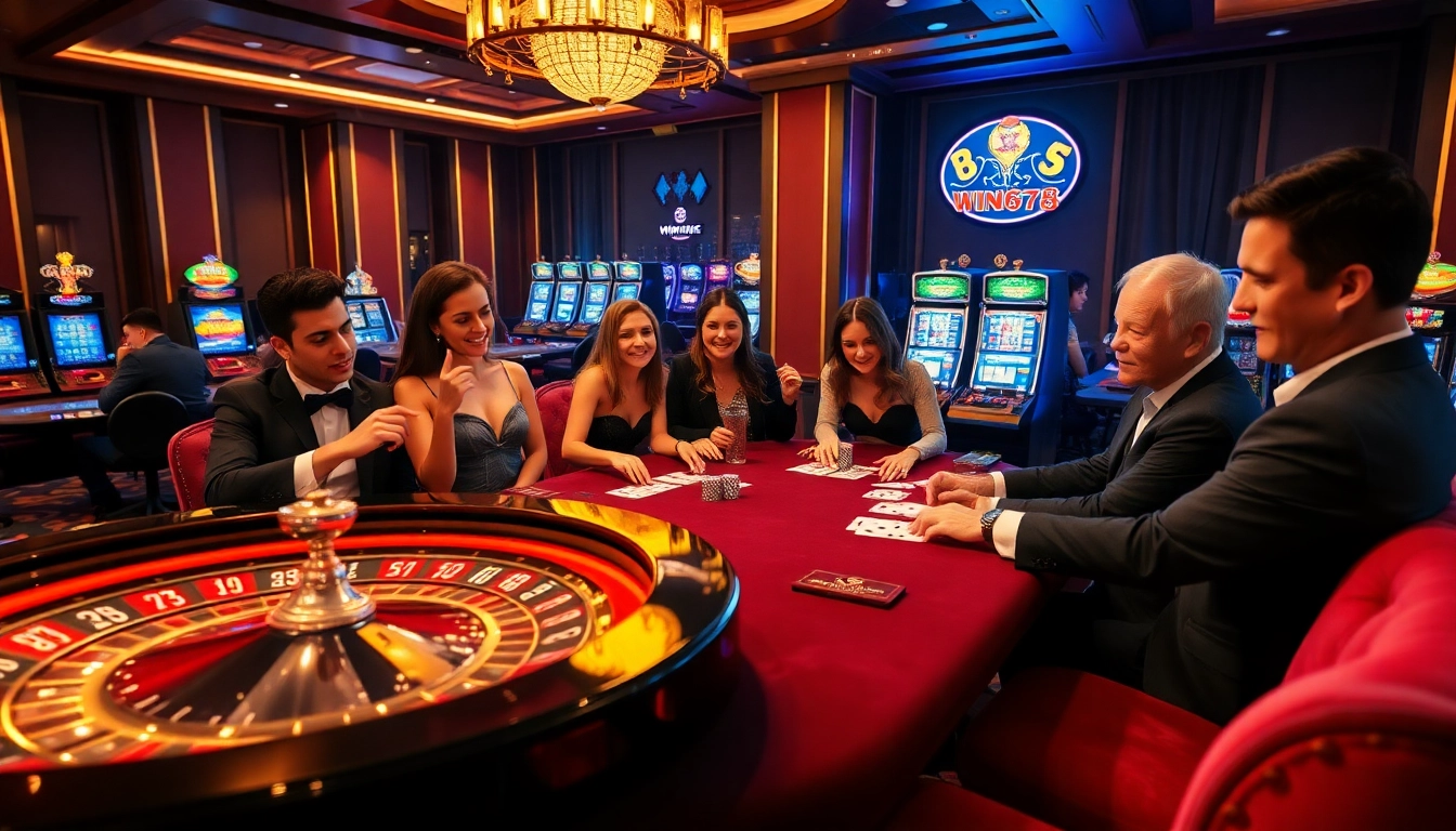 Experience the excitement of gambling at win678 com with vibrant poker games and luxury settings.