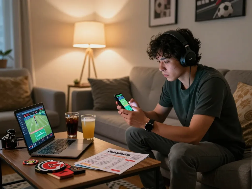 Engaging in mobile sports betting on https://rr88.auction/ in a cozy home environment