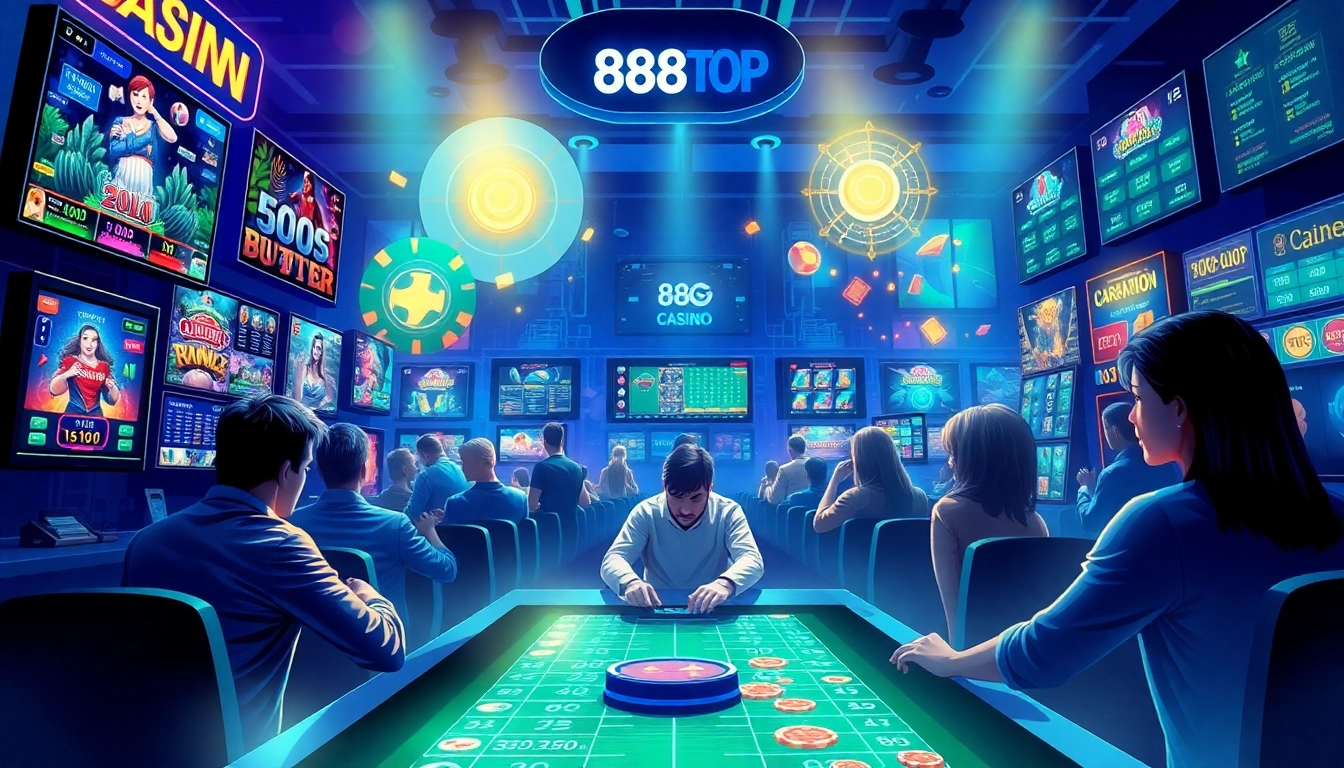 Engaging players at Trang Chủ 888TOP, showcasing various thrilling games and betting excitement.