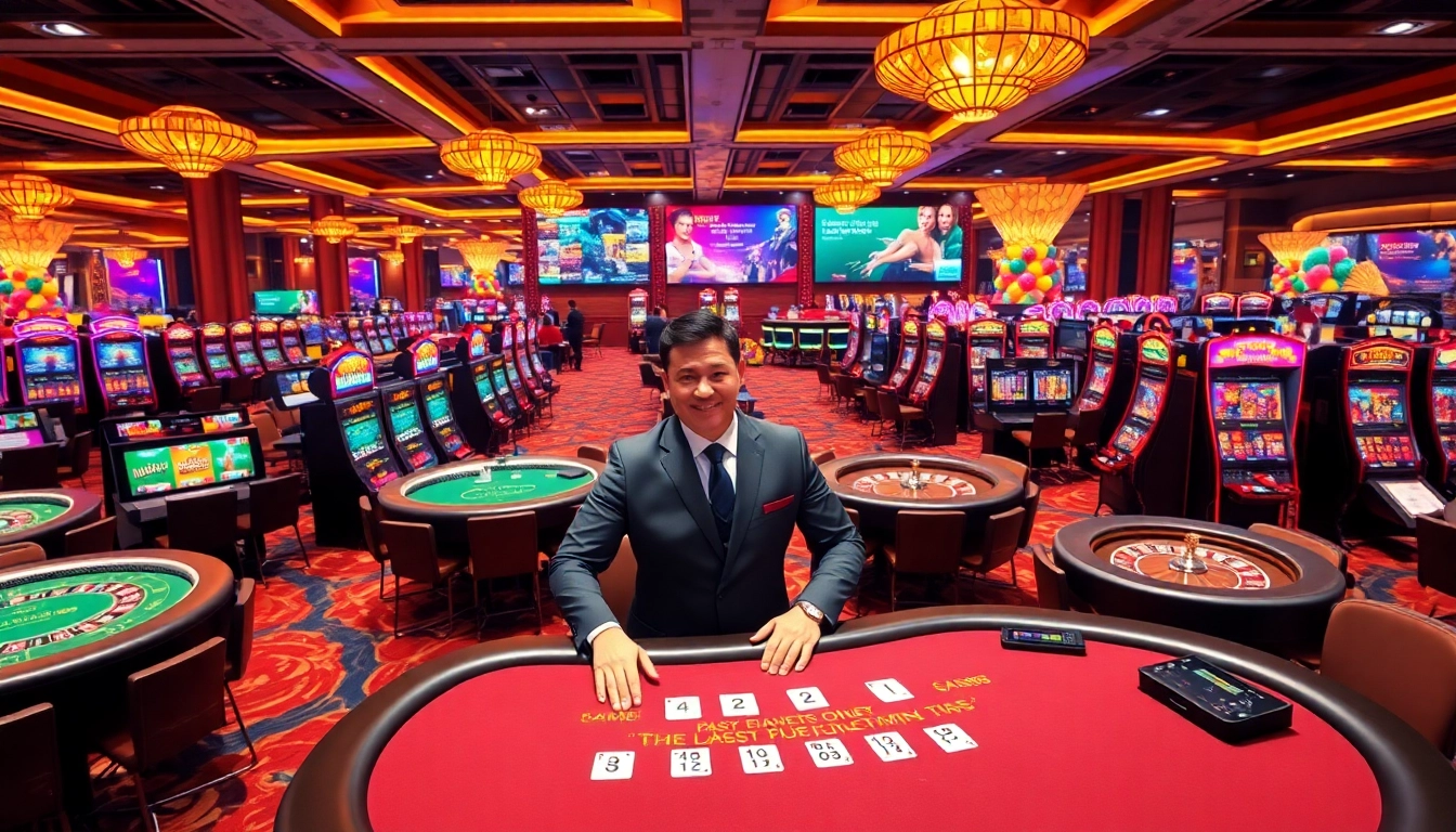 Players enjoying top games at SAY88 casino with vibrant tables and exciting atmosphere.
