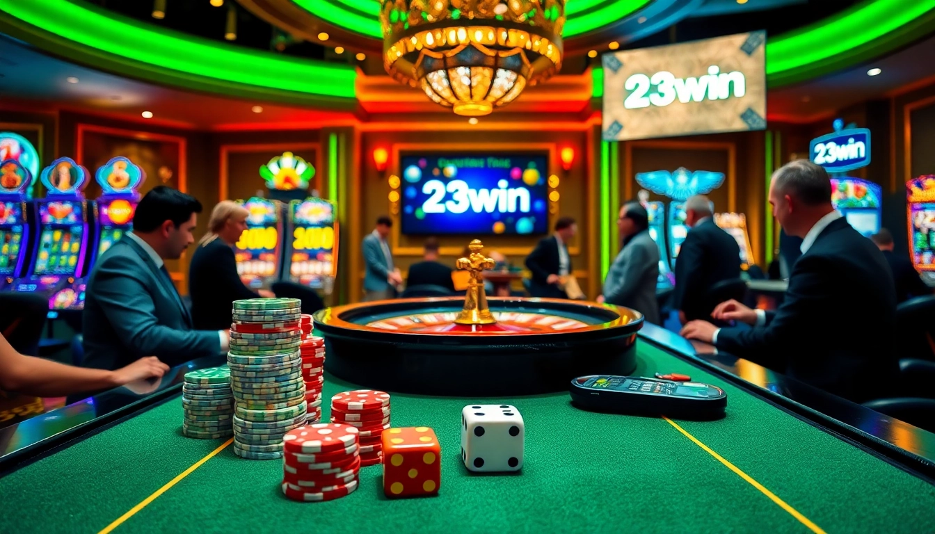 Experience the excitement at 23win with players engaged in thrilling casino games.