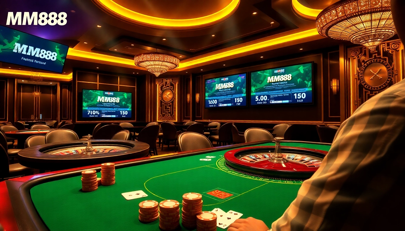 Experience high-stakes gambling at MM88's exclusive casino with dynamic gaming tables and excitement.