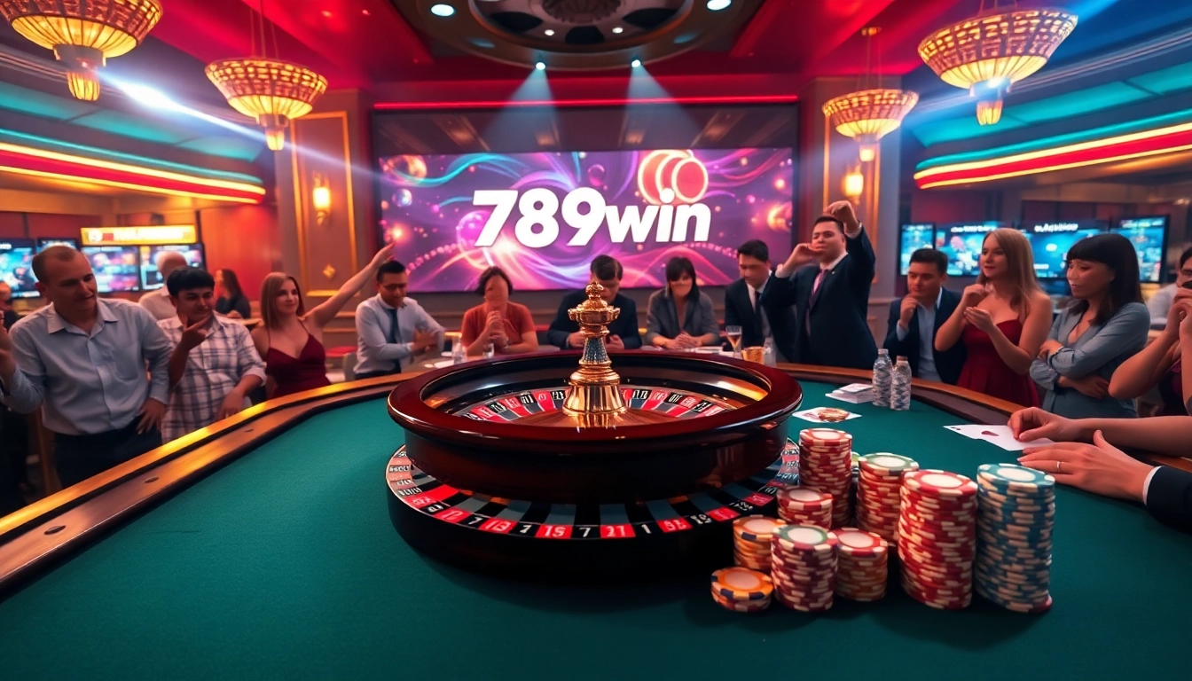 Exciting gaming action at 789win casino showcasing roulette and poker.