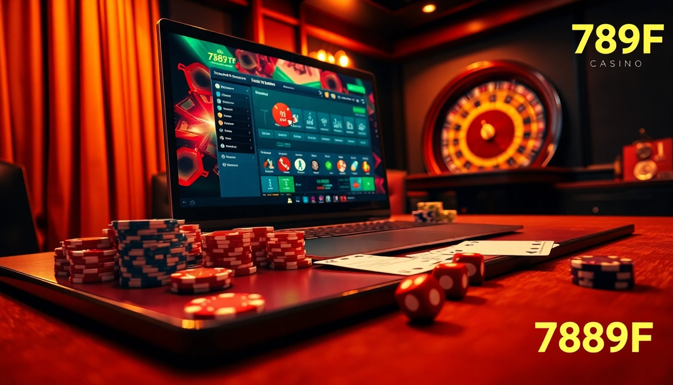 Experience excitement at 789F with vibrant poker chips and high-stakes betting action.
