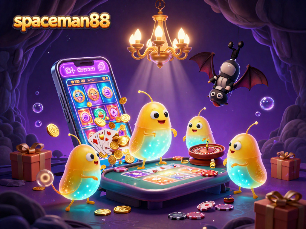 Spin to win at spaceman88 with vibrant casino characters lighting up the game!