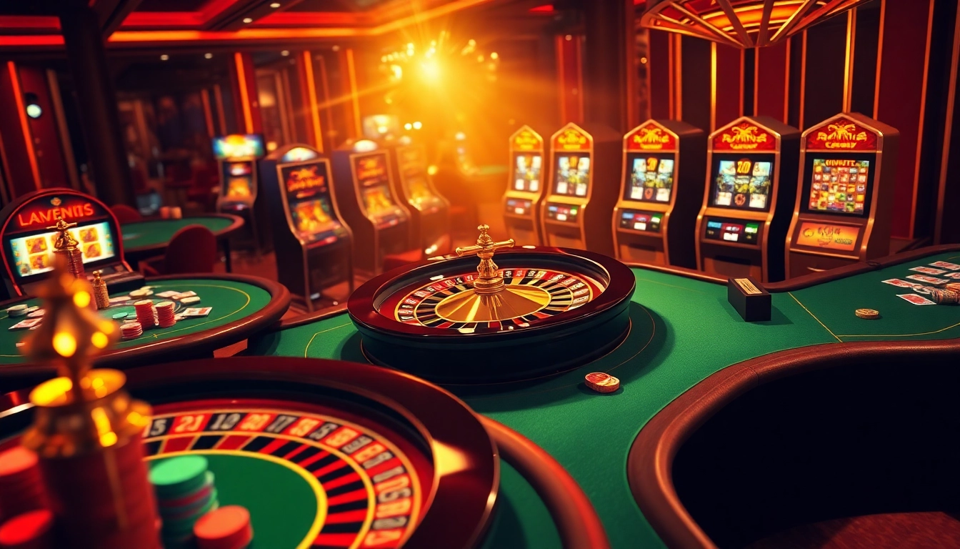 Experience the thrill of winning at 98win with vibrant casino visuals featuring roulette, slots, and poker.