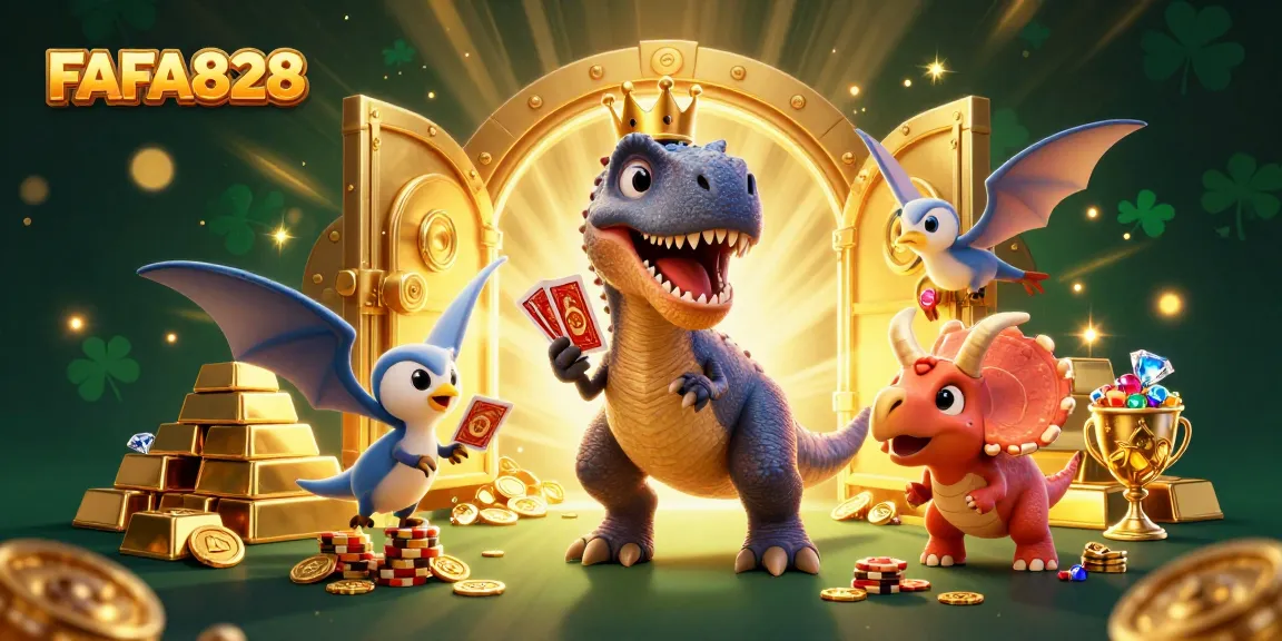 Engage with FAFA828’s thrilling online slots featuring adorable dino characters and sparkling treasures.