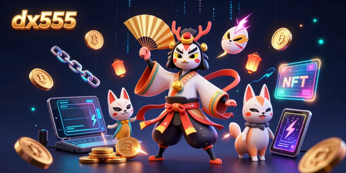 Engage with dx555's vibrant gaming experience featuring dynamic characters and cryptocurrencies.