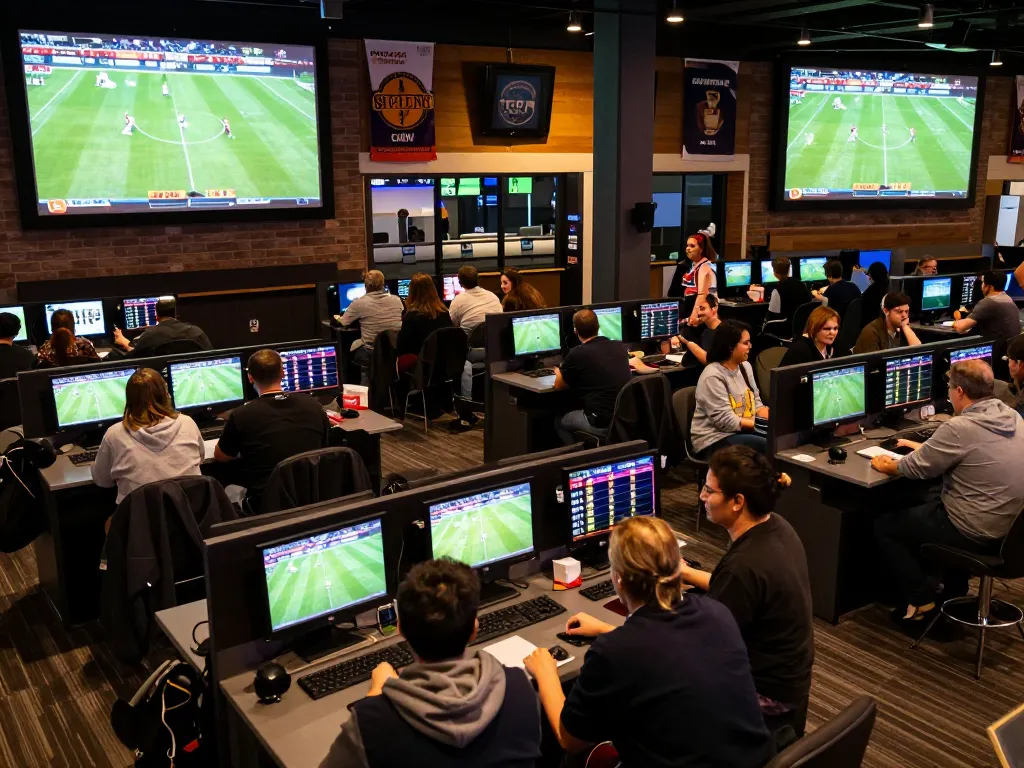 Socolive offers an exciting sports betting experience with patrons actively placing wagers during a major football match.