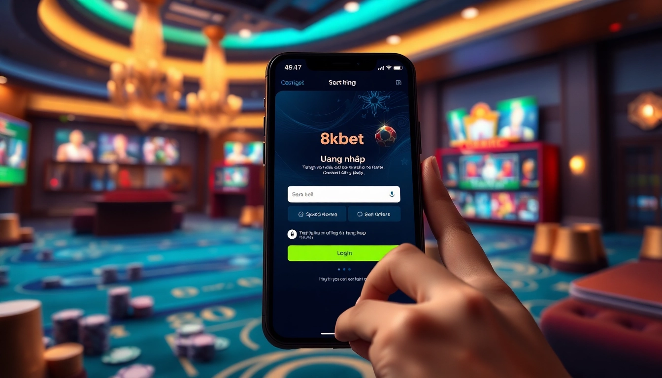 Exciting interface of 8kbet dang nhap showcasing online betting games and promotions.