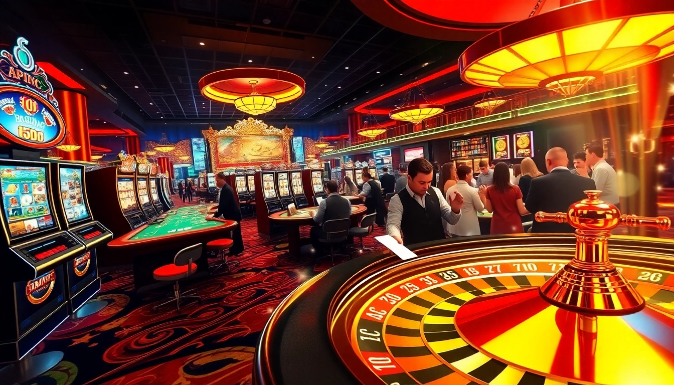Experience the thrill of gambling at qq88.life with dynamic casino visuals showcasing excitement and luxury.