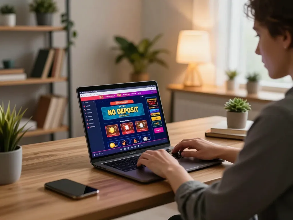Engaging in online casino gameplay using free credit no deposit while relaxing at home