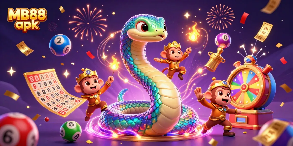 Experience the joy of the MB88 apk with vibrant casino-themed graphics and dynamic lottery elements.