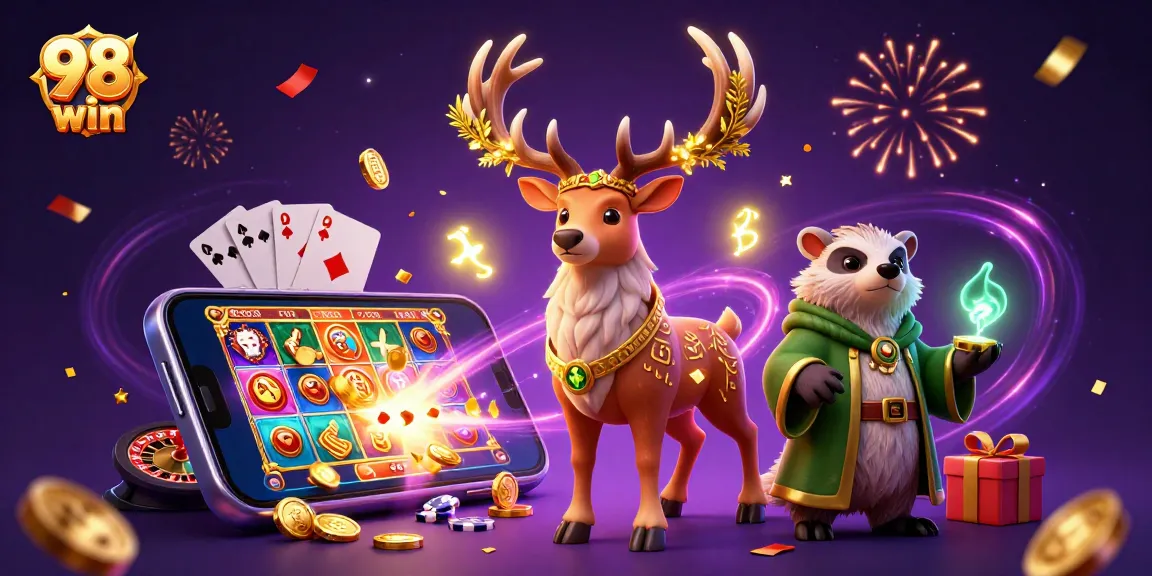 Experience thrilling gameplay with 98 win's colorful slots and dynamic casino elements.