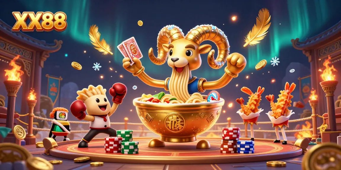 Engage with thrilling games at XX88, showcasing vibrant 3D characters in a lively casino atmosphere.