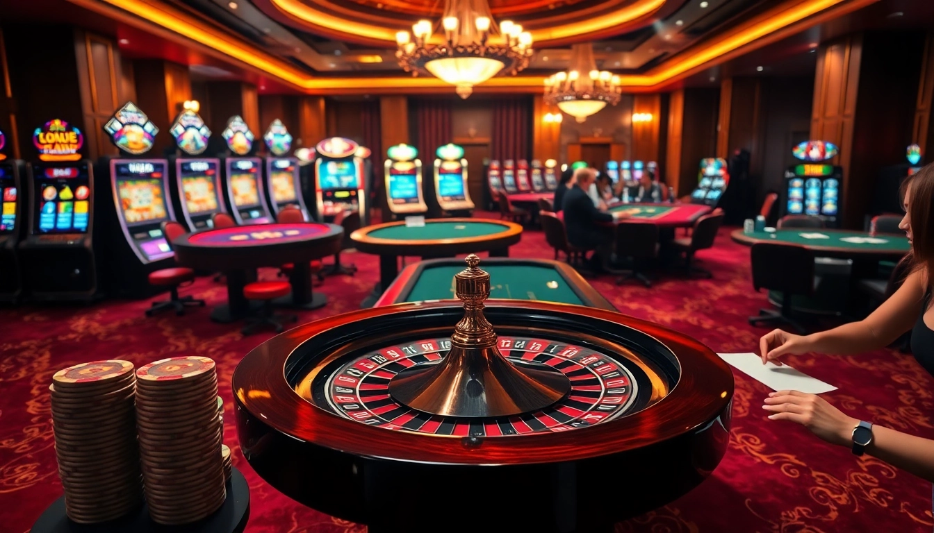 Betting excitement at a luxurious casino scene showcasing elements from https://kkwinzz.com/ and high-stakes gambling.