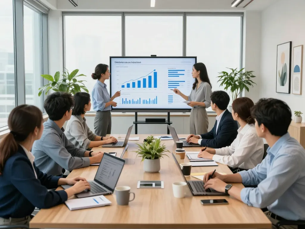 Engaging consulting session at https://c168.date/ showcasing collaborative teamwork and strategy planning in modern office.