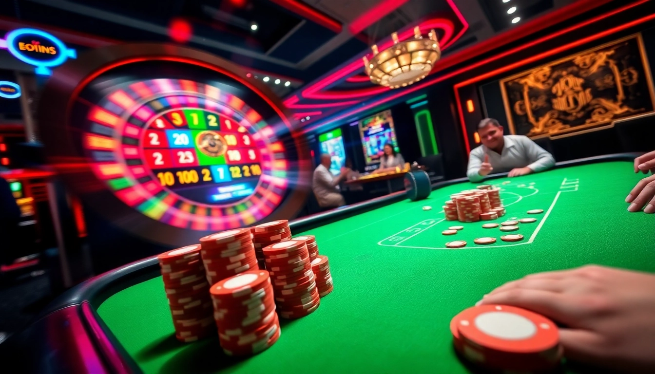 Experience thrills at https://mm88.agency/ with vibrant casino visuals featuring poker, roulette, and dynamic gaming moments.