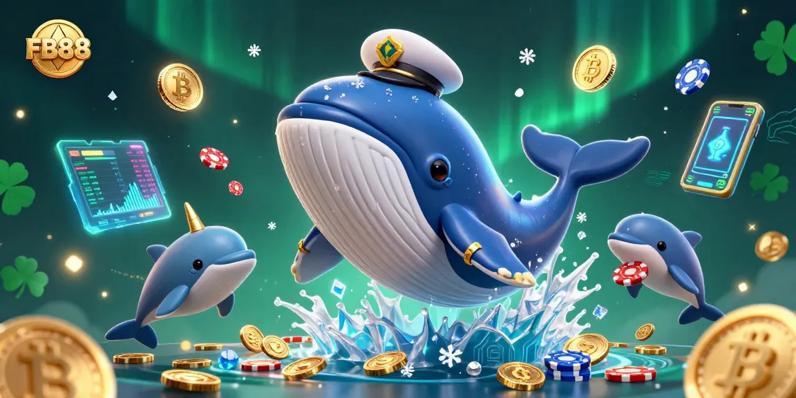 Experience engaging gaming with FB88 at a vibrant 3D casino scene full of coins and playful characters.