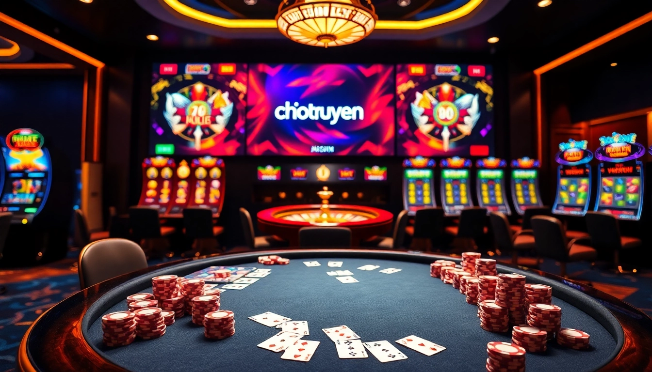 Engaging poker action at the casino with 'chotruyen' highlighted in the gaming interface.