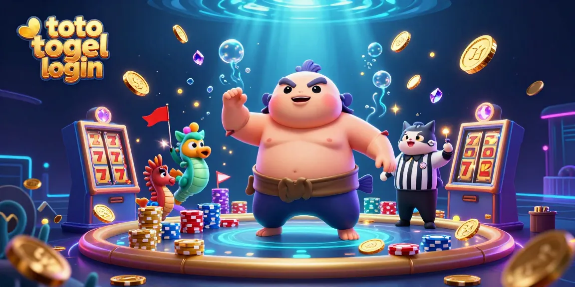 Win big with toto togel login in this vibrant underwater casino scene featuring animated sea creatures.