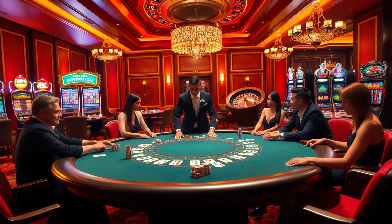 Experience the excitement of Fun 88 with engaging poker matches and luxurious casino environments.