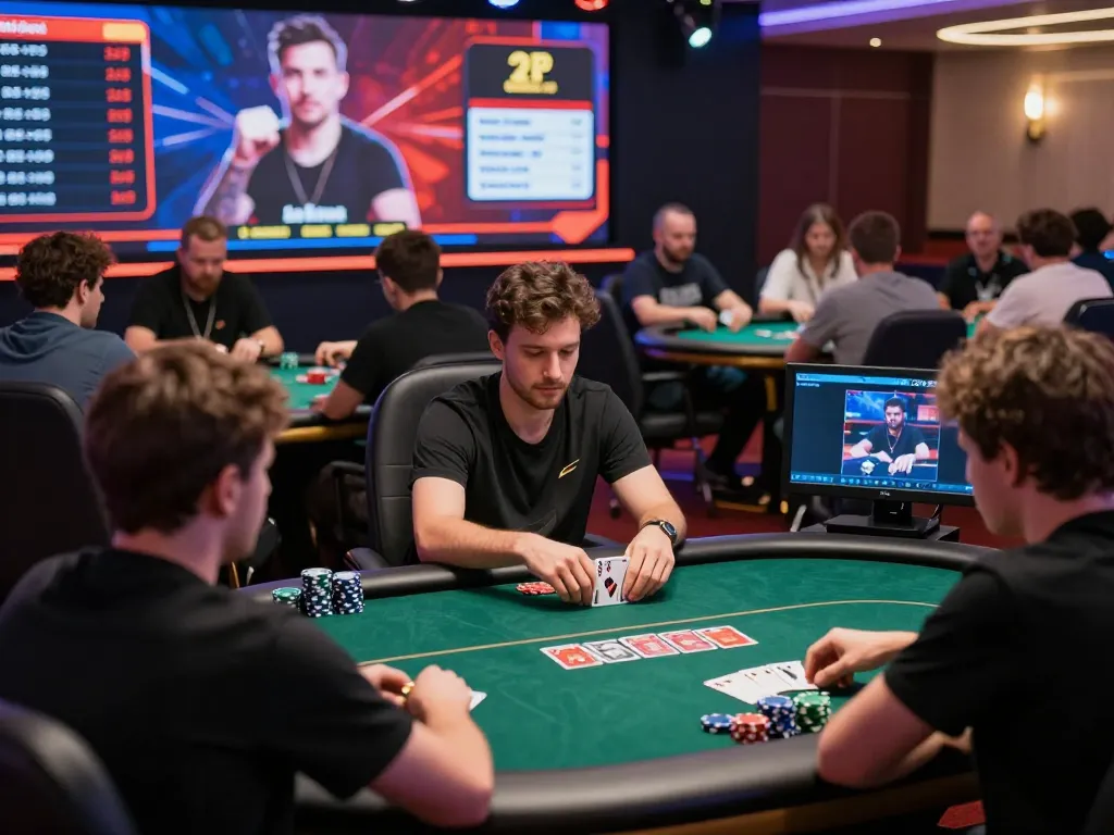 Engage in thrilling online poker gameplay at https://xo88.farm/ with multiple players in action and vibrant virtual elements.