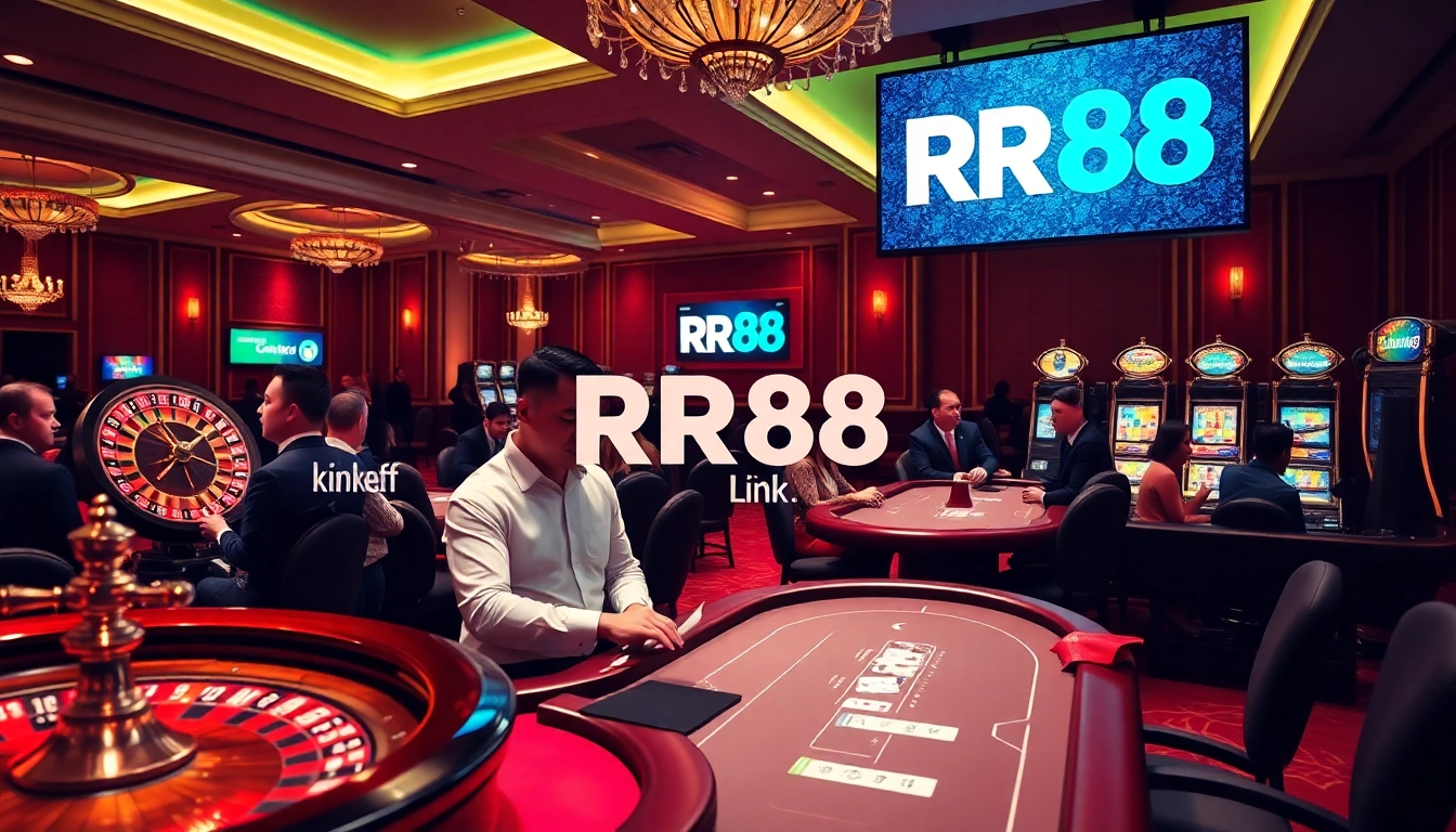 Experience the excitement of the RR88 link with vibrant casino elements and engaging gameplay.