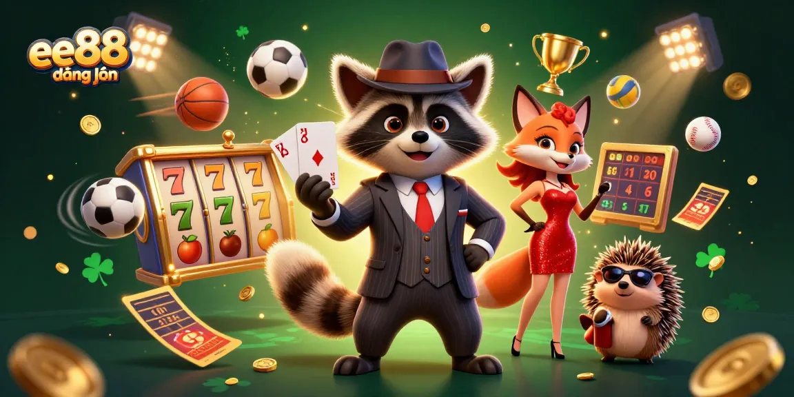Experience excitement with ee88 đăng nhập as a suave raccoon and a charming fox lady team up in a vibrant casino scene.