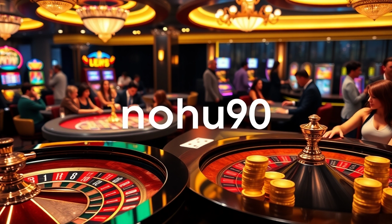 Gamble smartly with nohu90 for thrilling online casino experiences showcasing roulette and poker action.