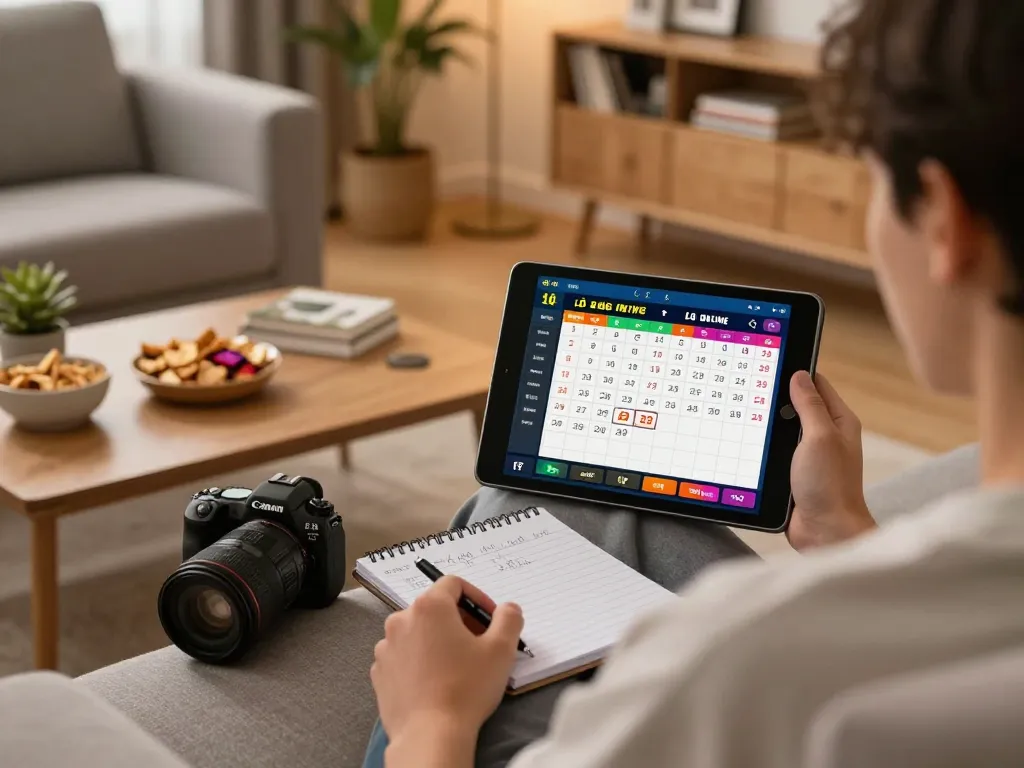 Engaging in lô đề online betting from home with an insightful gaming setup.