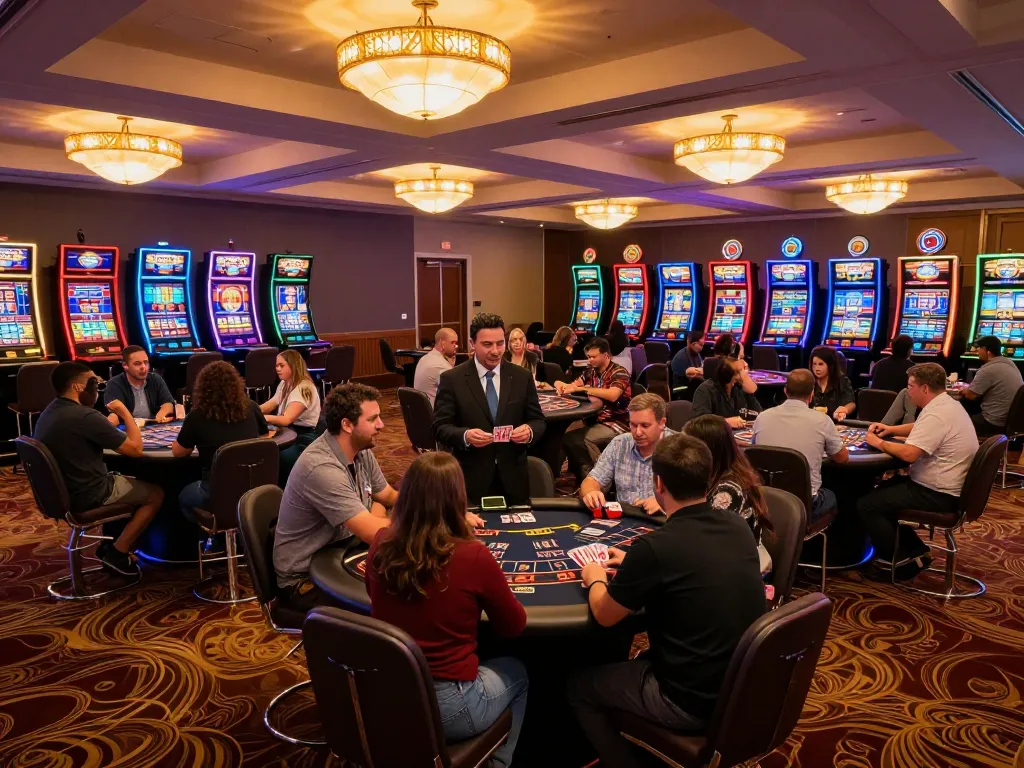 Players enjoying games at 789Club casino, showcasing vibrant gaming atmosphere and engaging activities.