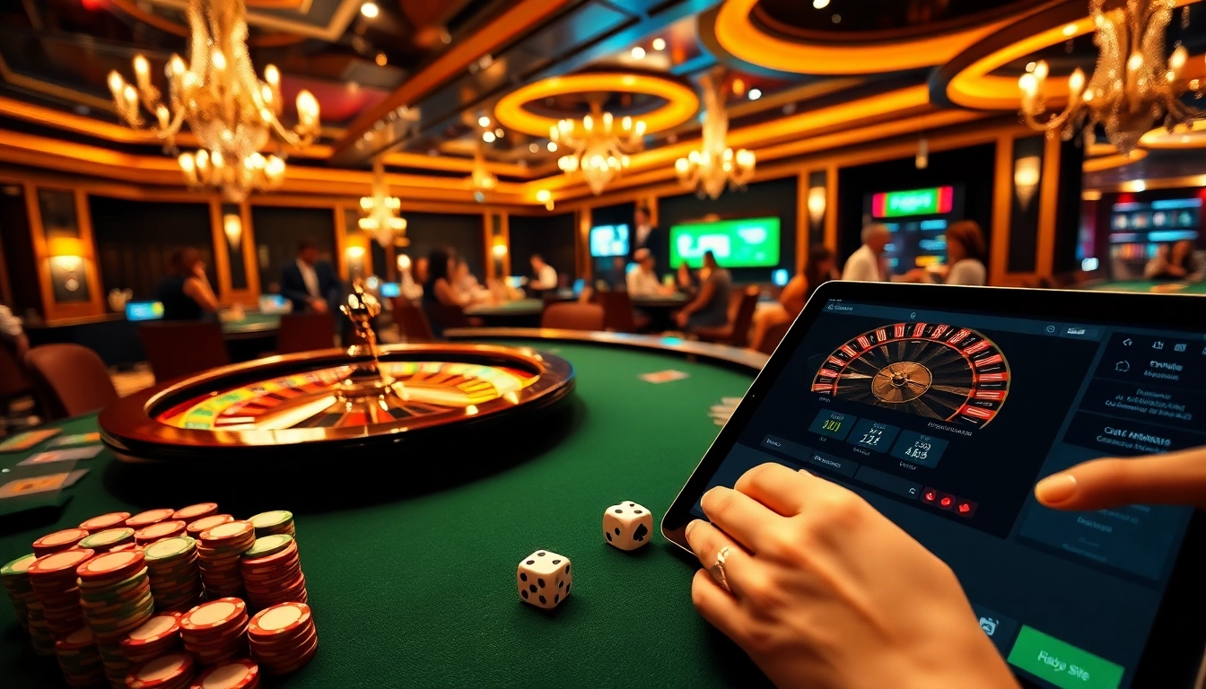 Experience the excitement of online casino gaming at https://789f.site/ with vibrant poker tables and roulette wheels.