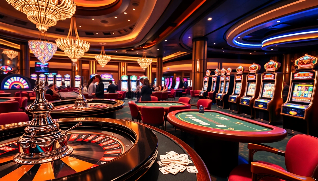 UU88 players strategizing with poker chips at casino tables in an exciting gambling environment.