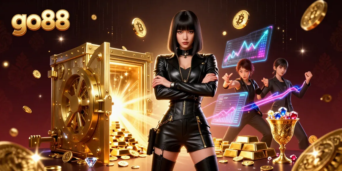 Experience thrilling gaming at go88 with vibrant visuals featuring gold coins and a dynamic scene.