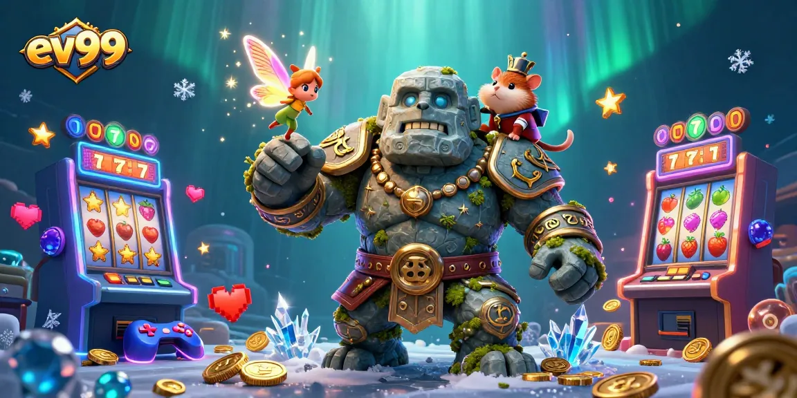 ev99 slots come to life as a golem guardian, fairy, and hamster knight enjoy vibrant games.