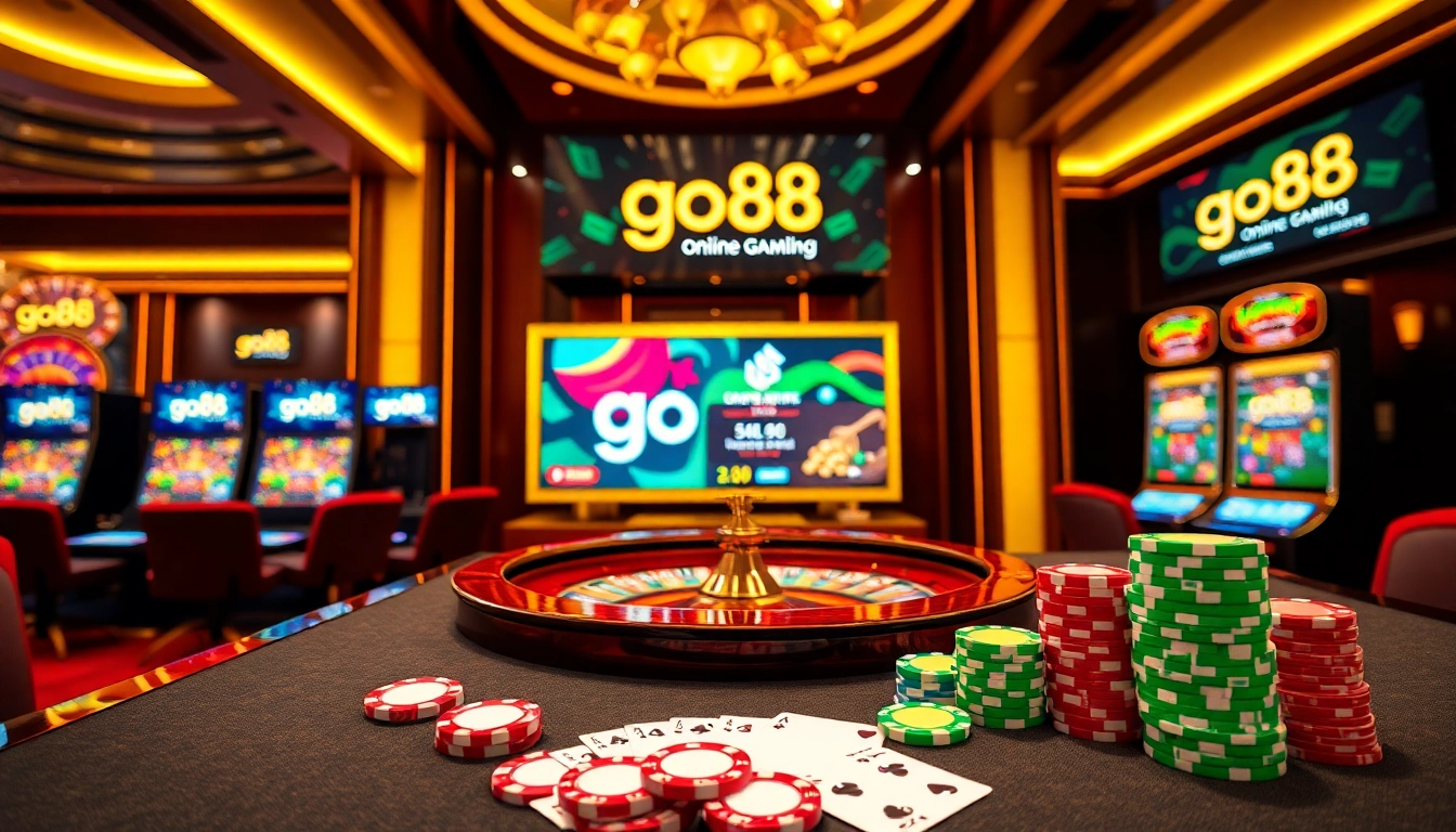 Experience high-stakes excitement at go88's luxurious casino tables with vibrant games.