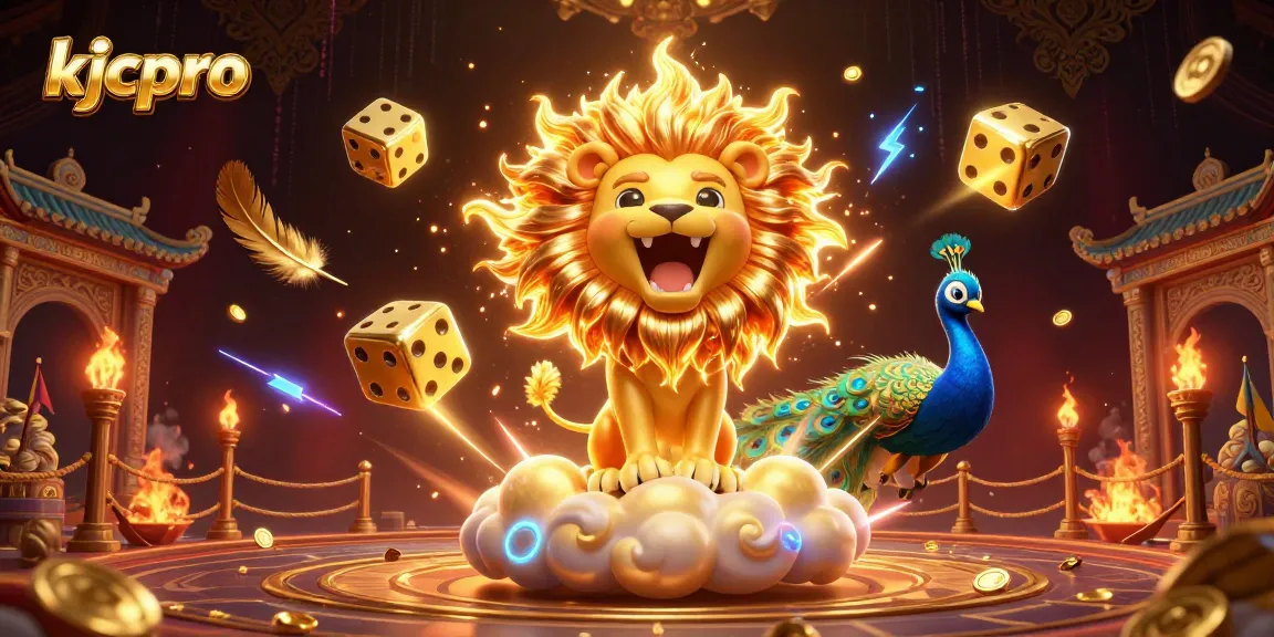 Experience thrilling gameplay with kjcpro's vibrant 3D casino illustration showcasing dynamic elements.
